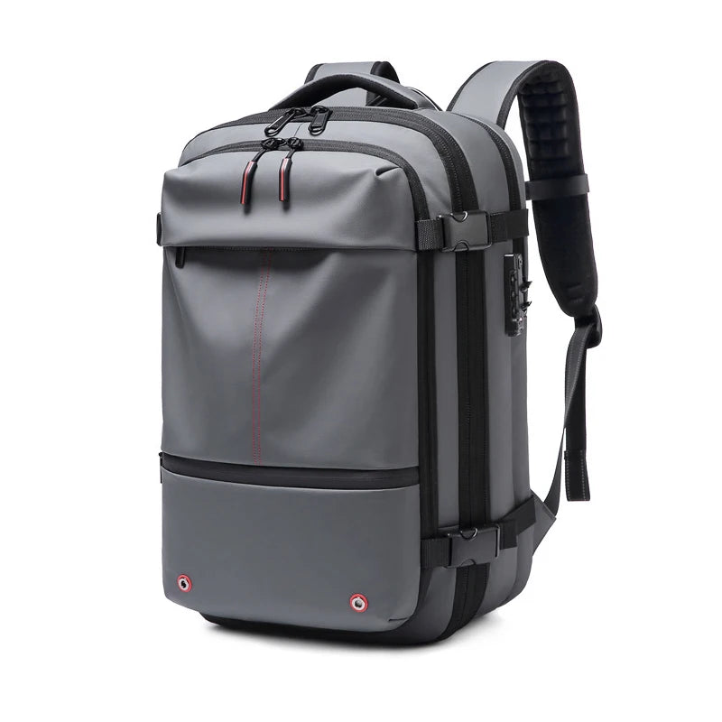 Men's Travel Backpack with Vacuum Compression for 17-Inch Laptops - Versatile Business and Hiking Backpack with Large Capacity