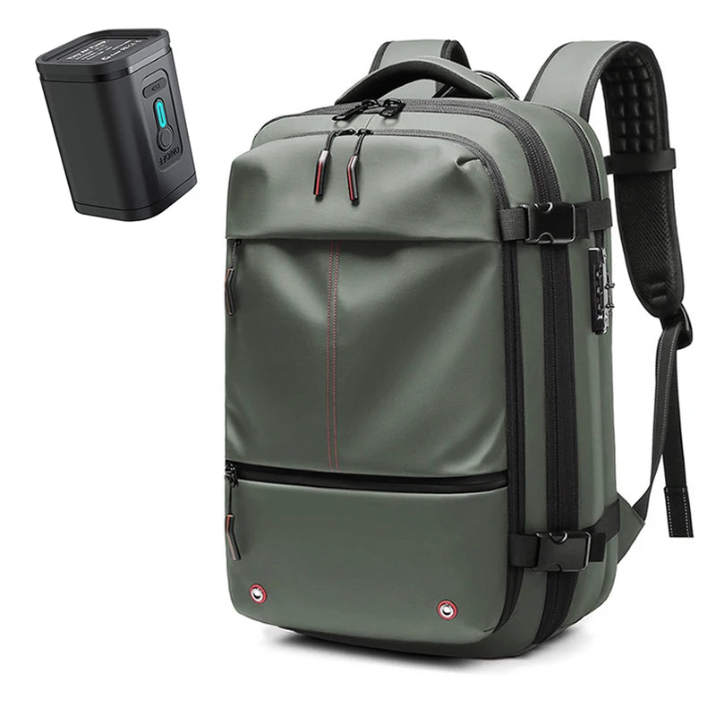 Men's Travel Backpack with Vacuum Compression for 17-Inch Laptops - Versatile Business and Hiking Backpack with Large Capacity