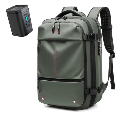 Men's Travel Backpack with Vacuum Compression for 17-Inch Laptops - Versatile Business and Hiking Backpack with Large Capacity