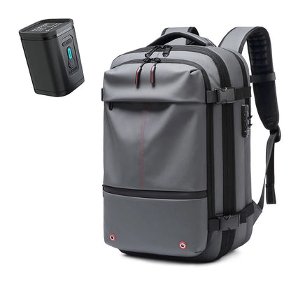 Men's Travel Backpack with Vacuum Compression for 17-Inch Laptops - Versatile Business and Hiking Backpack with Large Capacity